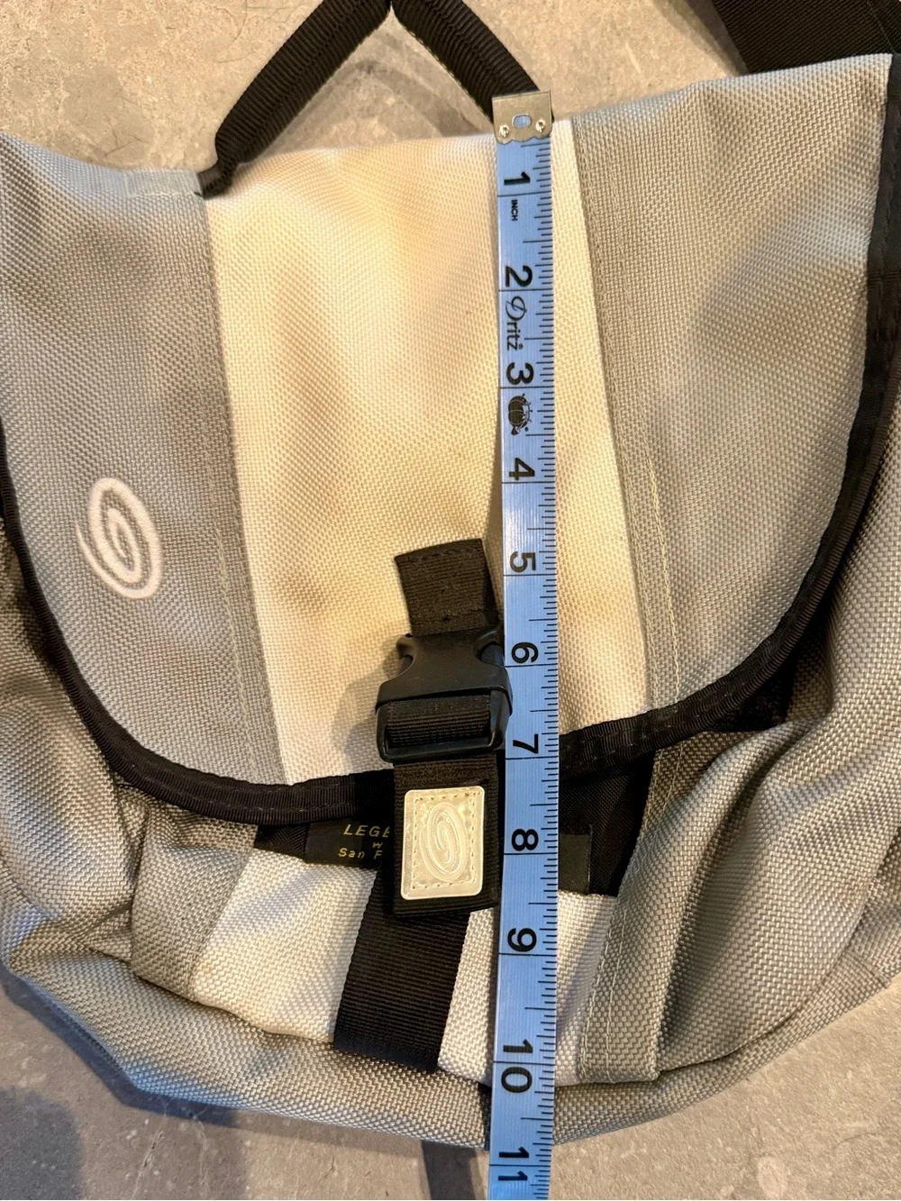 Timbuk2 Small Messenger Bag Gray White Crossbody Organizer